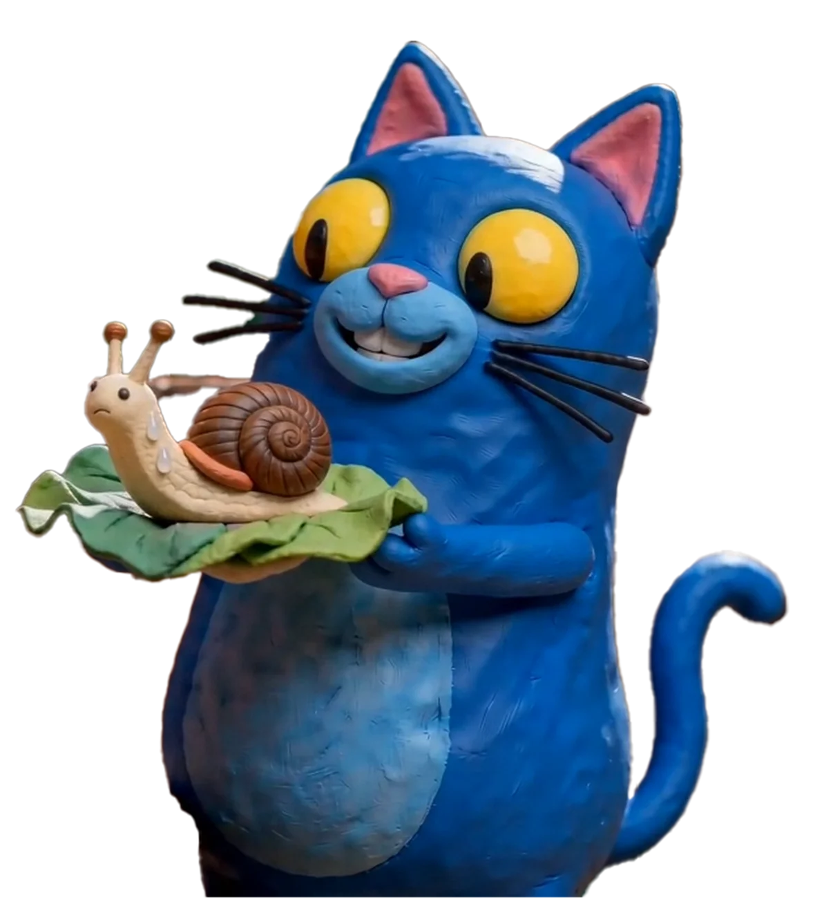 Cat Azul holding Marcel the Snail